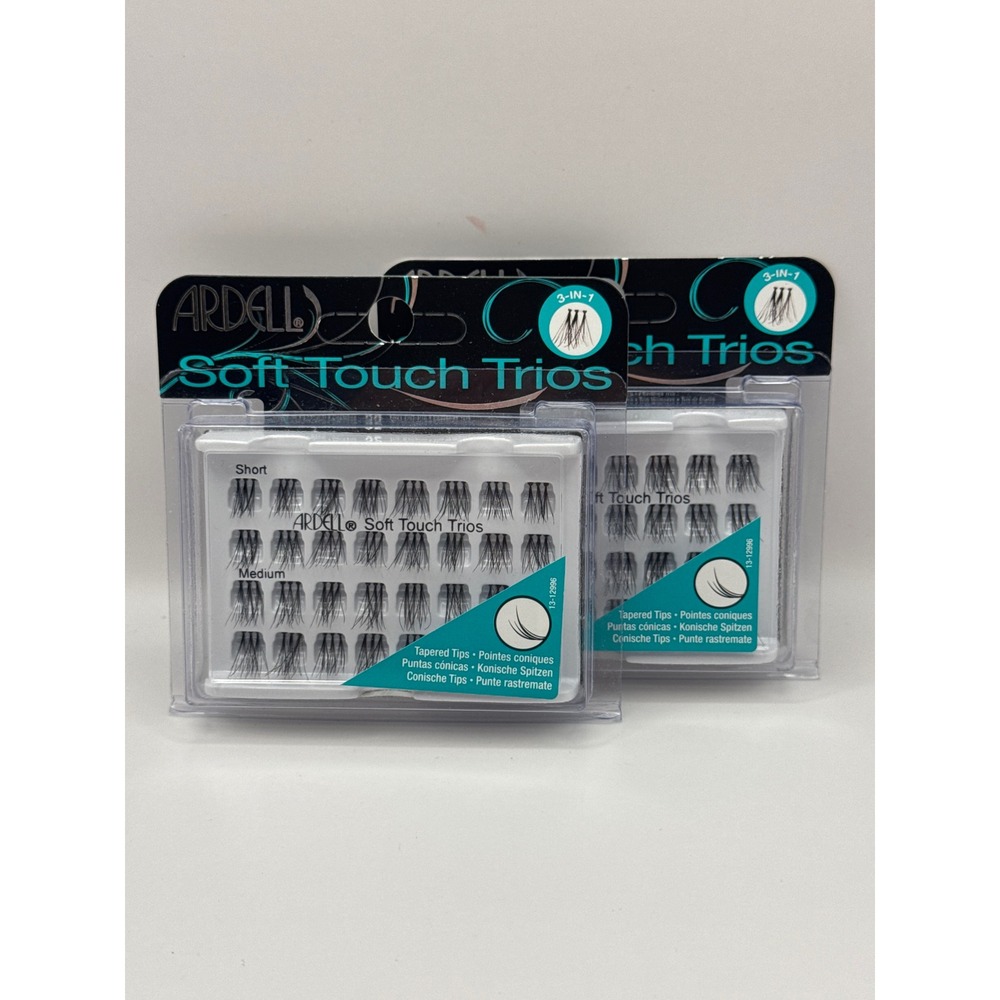 Ardell Soft Touch Trios Black Individual False Eyelashes Short & Medium 2 Packs - Picture 6 of 6